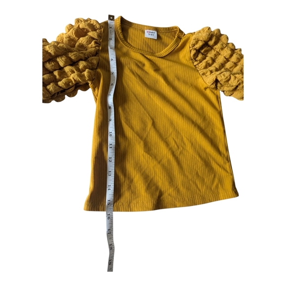 PatPat Toddler Ribbed Top, Mustard Yellow. Size 3-4Y. - Picture 7 of 8